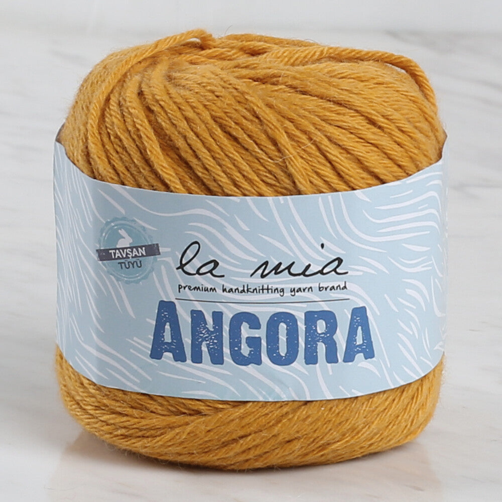 La Mia Angora 50GR Hardal El Örgü İpi - L123